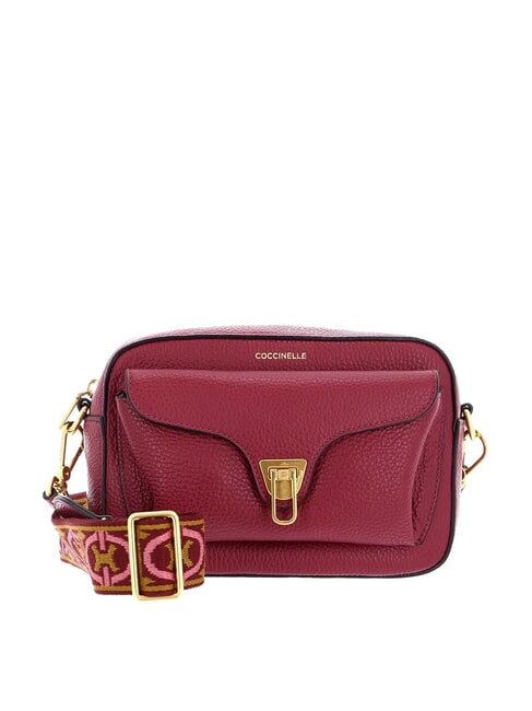 COCCINELLE BEAT SOFT RIBB Umhängetasche aus Leder Granatrot - Damentaschen