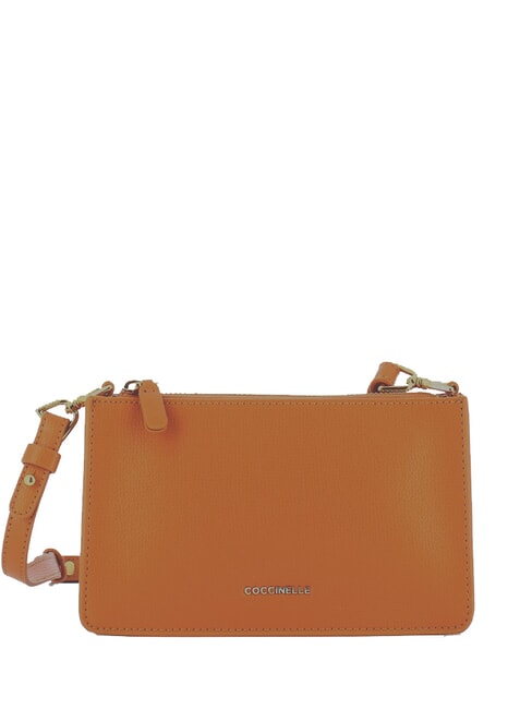 COCCINELLE ARYA TEXTURED Umhängetasche aus Leder Paprika - Damentaschen