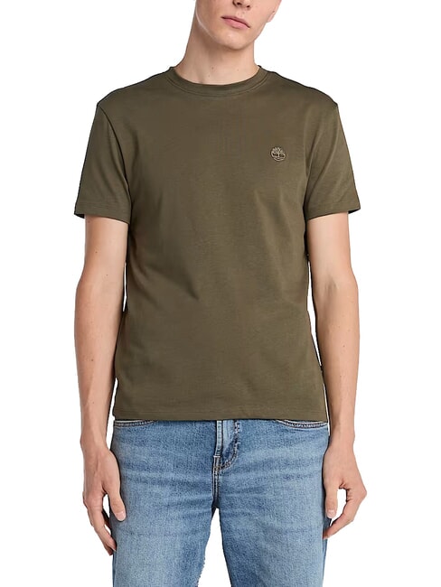 TIMBERLAND SS DUNRIVER CREW Baumwoll t-shirt Blattgrün-Kasselerde - Herren-T-Shirts