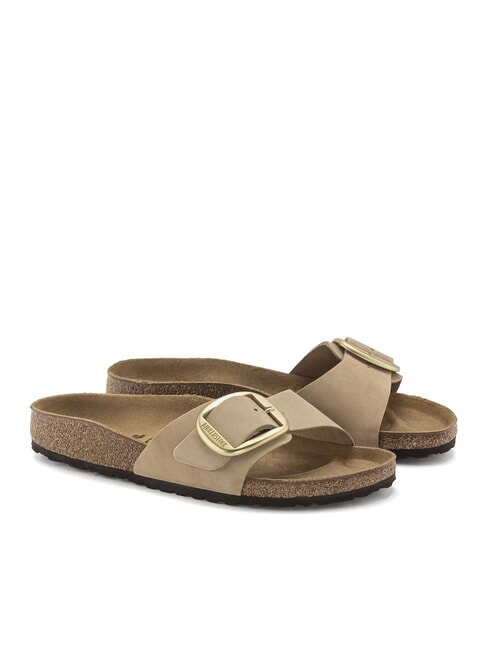 BIRKENSTOCK MADRID BIG BUCKLE Slipper aus Nubukleder Sandburg - Damenschuhe