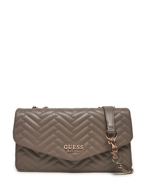 GUESS ANNING Wandelbare Stepptasche dunkles Taupe - Damentaschen