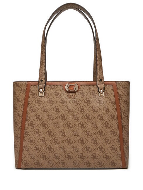 GUESS ORLINA Umhängetasche Latte-Logo / braun - Damentaschen