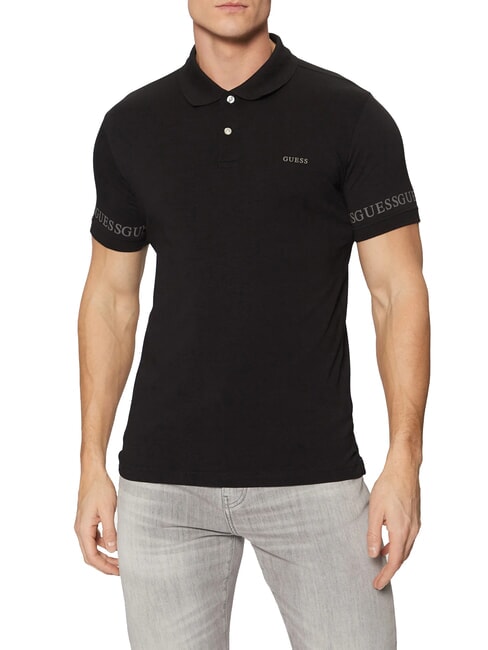GUESS NOLAN  Kurzarm-Poloshirt jetbla - Herren-Polo-Shirts/Herren-Polo-Shirt/Herrenpoloshirt/Herrenpoloshirts