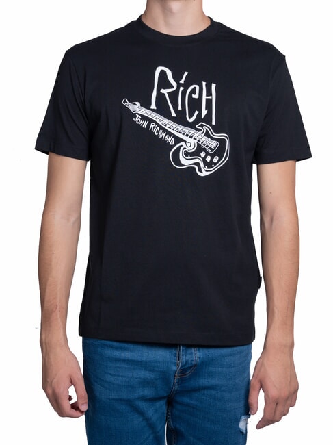 JOHN RICHMOND JOHNSON Baumwoll-T-Shirt mit Aufdruck Schwarz - Herren-T-Shirts