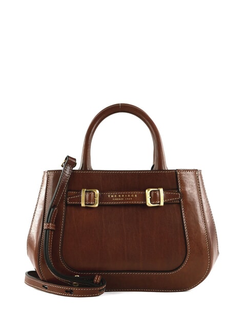 THE BRIDGE GAIA Ledertasche mit Schultergurt BRAUN - Damentaschen