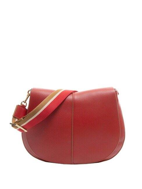 GIANNI CHIARINI HELENA ROUND Ledertasche mit Seilschultergurt Kirsche - Damentaschen