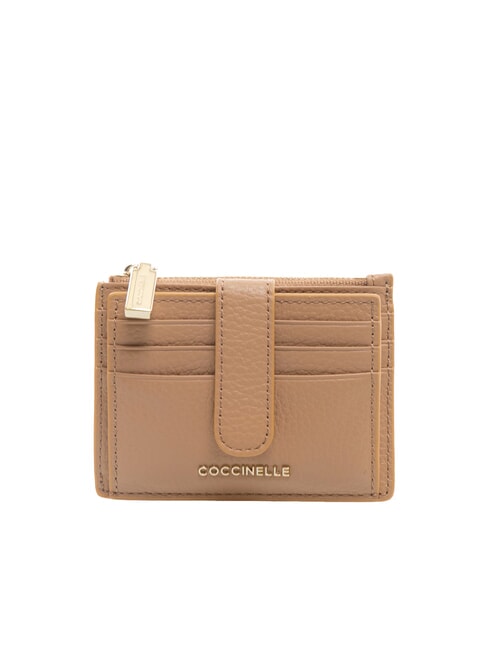 COCCINELLE METALLIC SOFT Flache Geldbörse aus strukturiertem Leder Häute - Brieftaschen Damen
