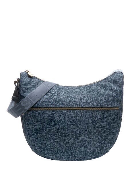 BORBONESE LUNA M Schultertasche Denim - Damentaschen