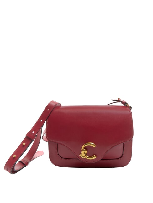 COCCINELLE C-ME CALF COCK Mini-Umhängetasche aus Leder Sangria - Damentaschen