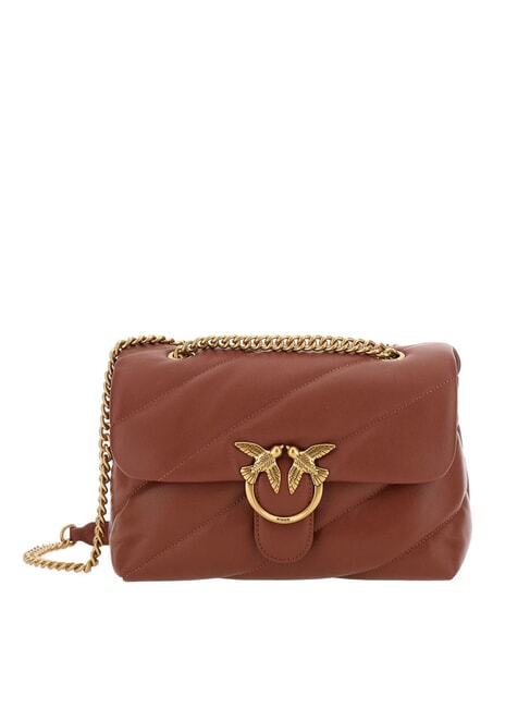 PINKO CLASSIC LOVE PUFF Tasche aus Nappaleder Arabisch-Antikgold - Damentaschen