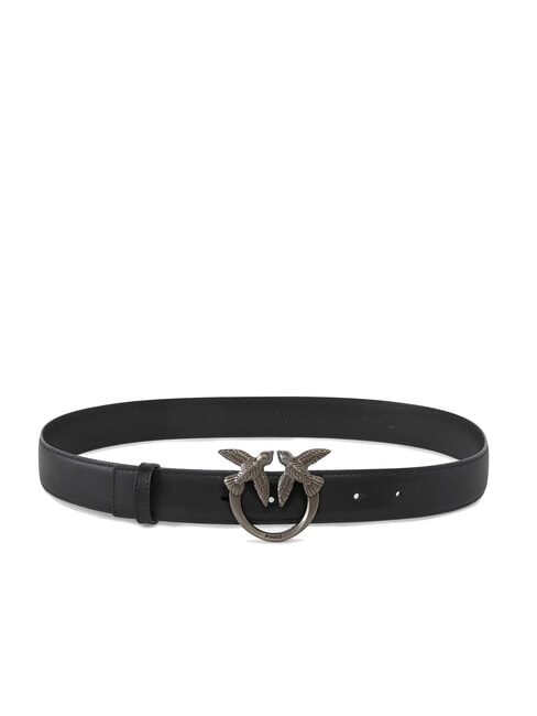 PINKO LOVE BERRY Ledergürtel schwarz-altsilber - Gürtel