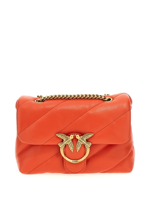 PINKO MINI LOVE BAG Nappatasche Mandarinrot-Antikgold - Damentaschen