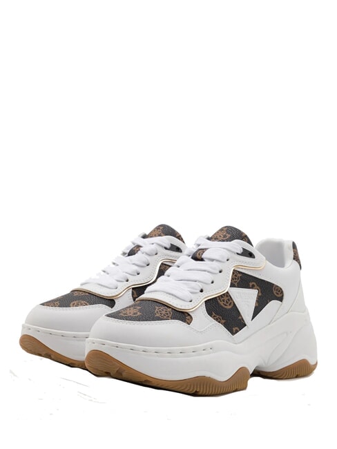 GUESS HAPYY  Hohe Turnschuhe Weiss-braun - Damenschuhe