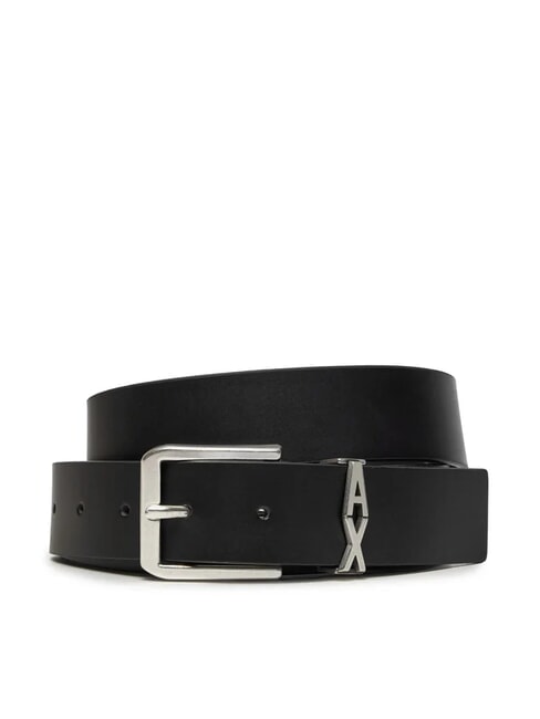 ARMANI EXCHANGE A|X METALLIC LOGO Ledergürtel, kürzbar Schwarz - Gürtel
