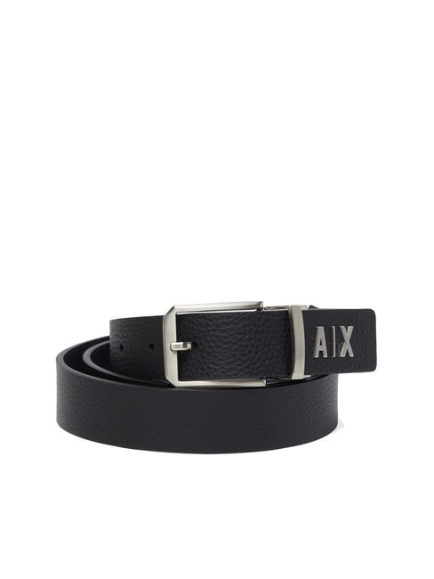 ARMANI EXCHANGE A|X DOUBLE Ledergürtel, kürzbar schwarz / marineblau - Gürtel