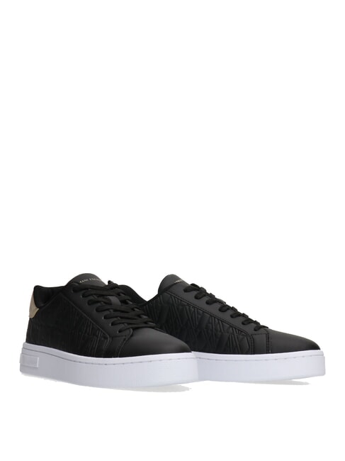 ARMANI EXCHANGE AX LOGO EMBOSSED Turnschuhe schwarz+blassgold - Damenschuhe
