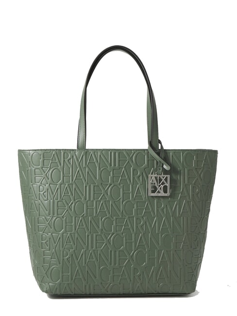ARMANI EXCHANGE LOGO EMBOSSED Einkaufstasche mit Logo-Print Absinth - Damentaschen