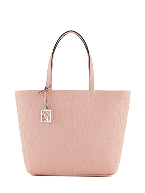 ARMANI EXCHANGE LOGO EMBOSSED Einkaufstasche mit Logo-Print Milchpunsch - Damentaschen