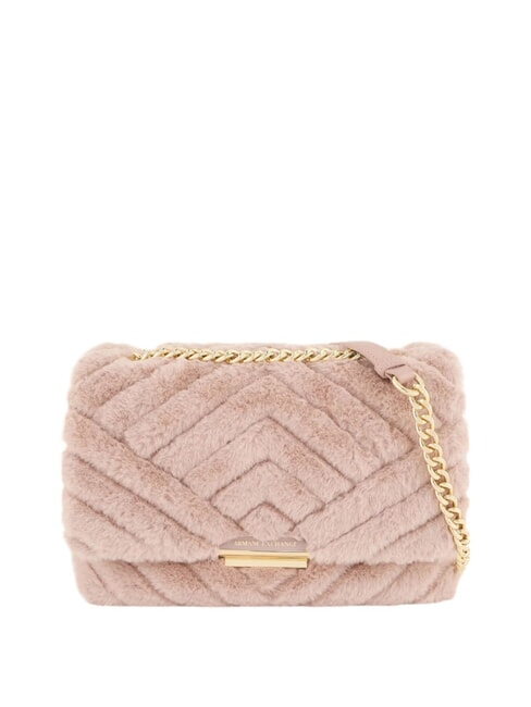 ARMANI EXCHANGE A|X CONVERTIBLE Matelasse-Tasche aus Kunstpelz Milchpunsch - Damentaschen