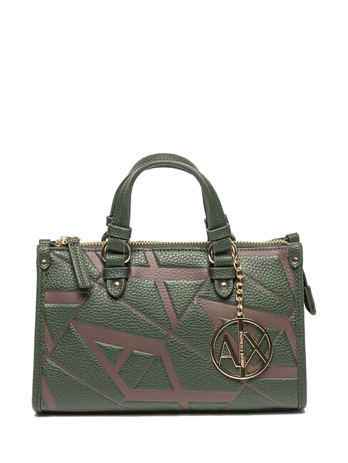ARMANI EXCHANGE A|X BICOLOR Handtasche mit Schultergurt dunkler Absinth/Likör - Damentaschen