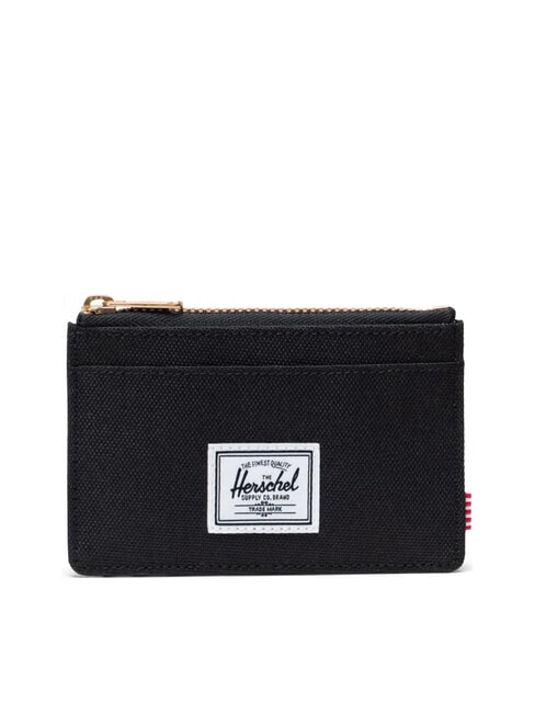 HERSCHEL OSCAR Flaches Kartenetui mit Reißverschluss SCHWARZ - Brieftaschen Herren