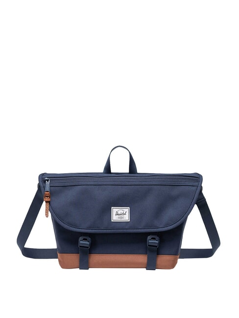 HERSCHEL COVE Messenger-Ordner, 15,6-Zoll-PC Marineblau/Sattelbraun - Arbeitstaschen