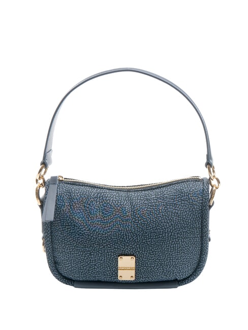 BORBONESE CAHIER HOBO SMALL Umhängetasche mit Schultergurt Denim - Damentaschen
