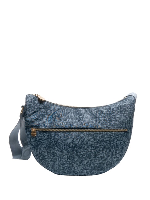 BORBONESE LUNA M Schultertasche Denim - Damentaschen