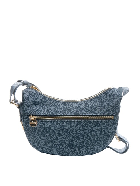 BORBONESE HOBO LUNA MINI ECO LINE Schultertasche Denim - Damentaschen