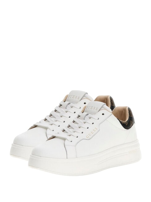 GUESS WINNIE Turnschuhe Weiss-braun - Damenschuhe