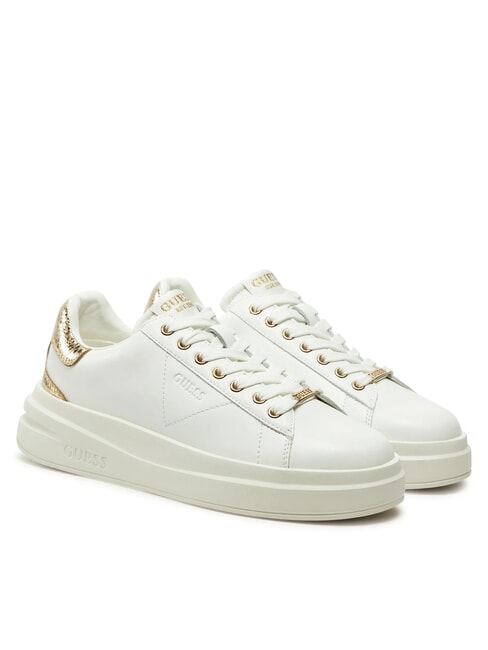 GUESS ELBINA Sneakers mit metallischen Einsätzen Weißes Gold - Damenschuhe
