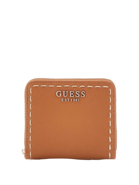 GUESS NASTRA Kleine Geldbörse mit umlaufendem Reißverschluss Karamell - Brieftaschen Damen