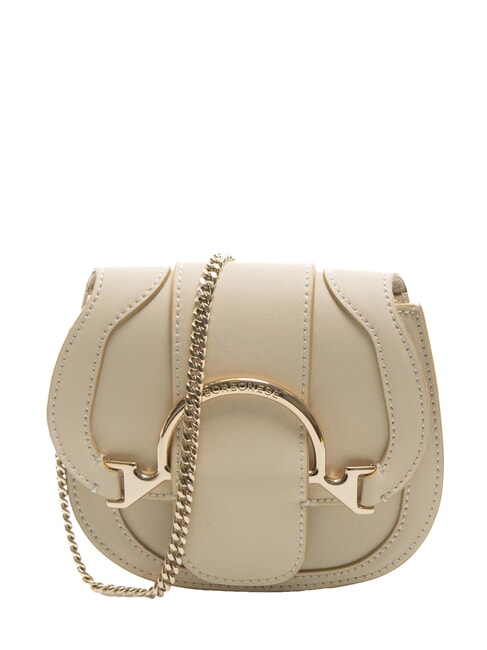 BORBONESE 110  Mikro-Umhängetasche aus Leder Beige - Damentaschen