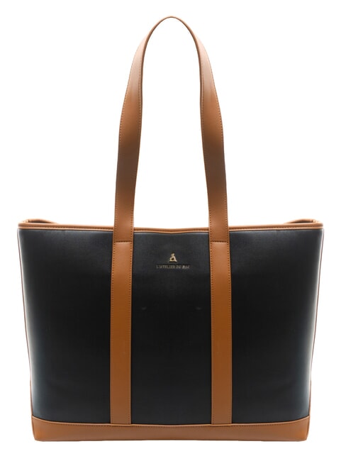 L'ATELIER DU SAC BICOLOR Einkaufstasche schwarz/braun - Damentaschen