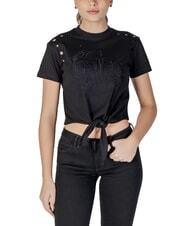 GUESS CN SS EYELET T-Shirt mit Knoten und Stickerei - T-Shirts und Tops f&uuml;r Damen