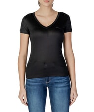 GUESS VN SS LIGHT BASIC Weiches T-Shirt mit V-Ausschnitt jetbla - T-Shirts und Tops f&uuml;r Damen - 1