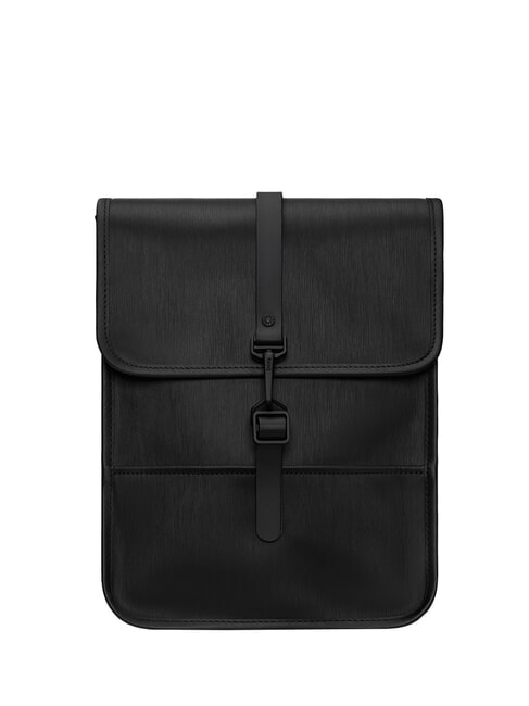 RAINS BACKPACK MICRO Rucksack mit Tablet-Halterung schwarze Maserung - Rucksäcke für Schule &amp; Freizeit
