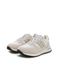 LOVE MOSCHINO DUNE 30 Sneakers mit herzf&ouml;rmigen Nieten wei&szlig;/silber10 - Damenschuhe - 1