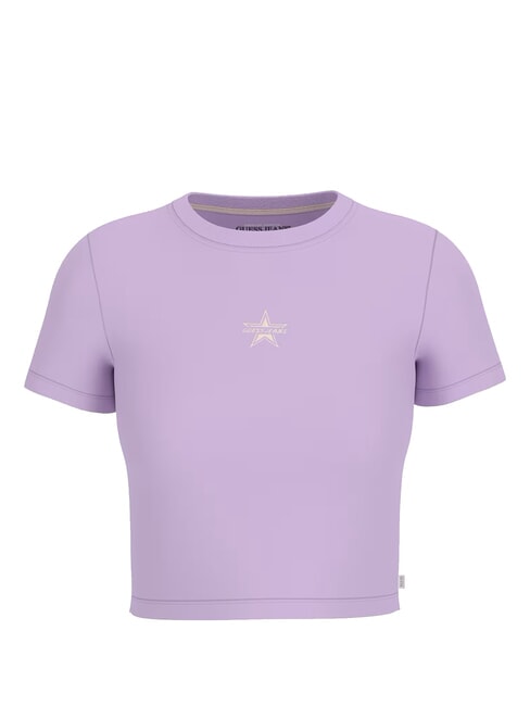 GUESS JEANS SS CN EMB STAR  T-Shirts lila Blume - T-Shirts und Tops für Damen
