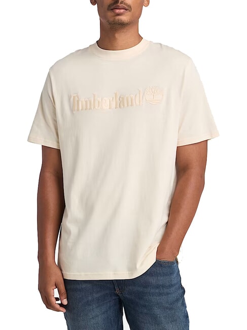 TIMBERLAND EMBROIDERY TONAL Baumwoll t-shirt weißer Rauch - Herren-T-Shirts