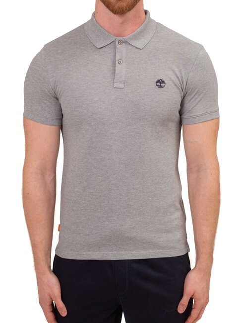 TIMBERLAND OYSTER RIVER Kurzärmliges Poloshirt mittelgrau meliert - Herren-Polo-Shirts/Herren-Polo-Shirt/Herrenpoloshirt/Herrenpoloshirts