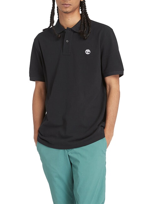 TIMBERLAND MILLERS RIVER Pique-Polo SCHWARZ - Herren-Polo-Shirts/Herren-Polo-Shirt/Herrenpoloshirt/Herrenpoloshirts