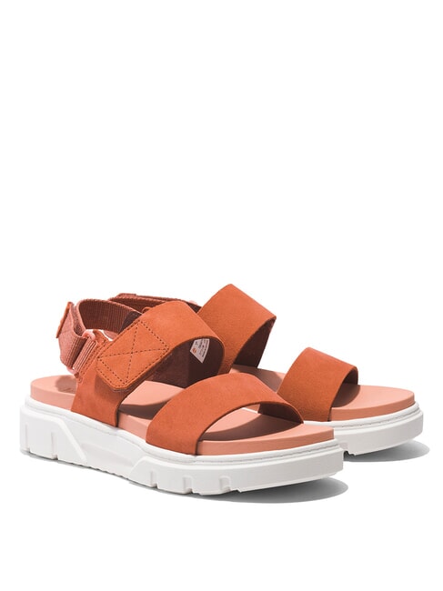 TIMBERLAND GREYFIELD Sandalen aus Leder mittelrot - Damenschuhe