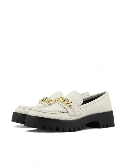 GUESS ALMOSTY Mokassin mit 4G-Logokette Weiß - Damenschuhe