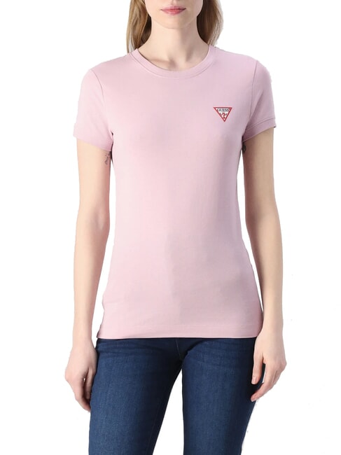 GUESS MINI TRIANGLE Schmal geschnittenes T-Shirt lila creme - T-Shirts und Tops für Damen