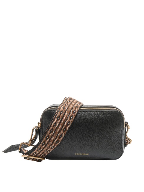 COCCINELLE JEN Mini-Ledertasche mit Seilschultergurt Schwarz - Damentaschen