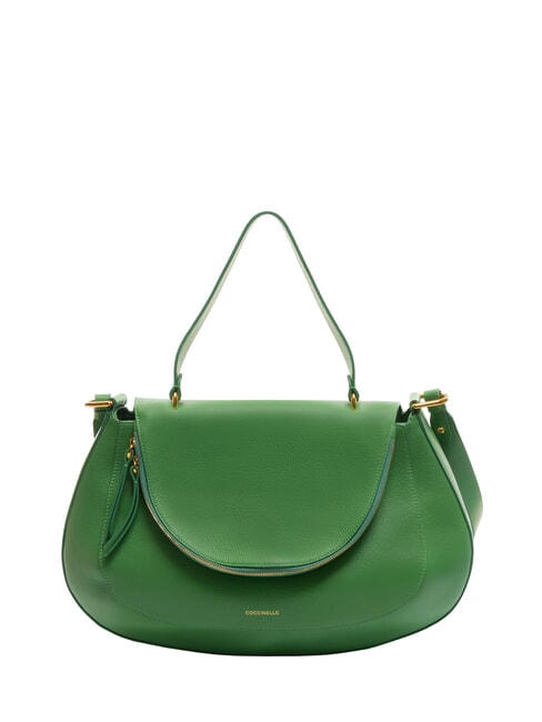 COCCINELLE SOLE Handtasche mit Schultergurt aus Leder Pfefferminze - Damentaschen
