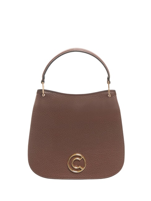 COCCINELLE LEILANI Lederhandtasche mit Schultergurt Johannisbrot - Damentaschen