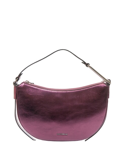COCCINELLE PRISCILLA PEPIT Kleine Tasche aus Perlenleder Fruchtfleisch rosa - Damentaschen