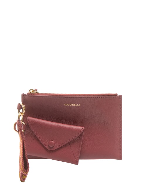 COCCINELLE LYRA Lederpochette mit Beutel Granat r/Pulpe p - Damentaschen